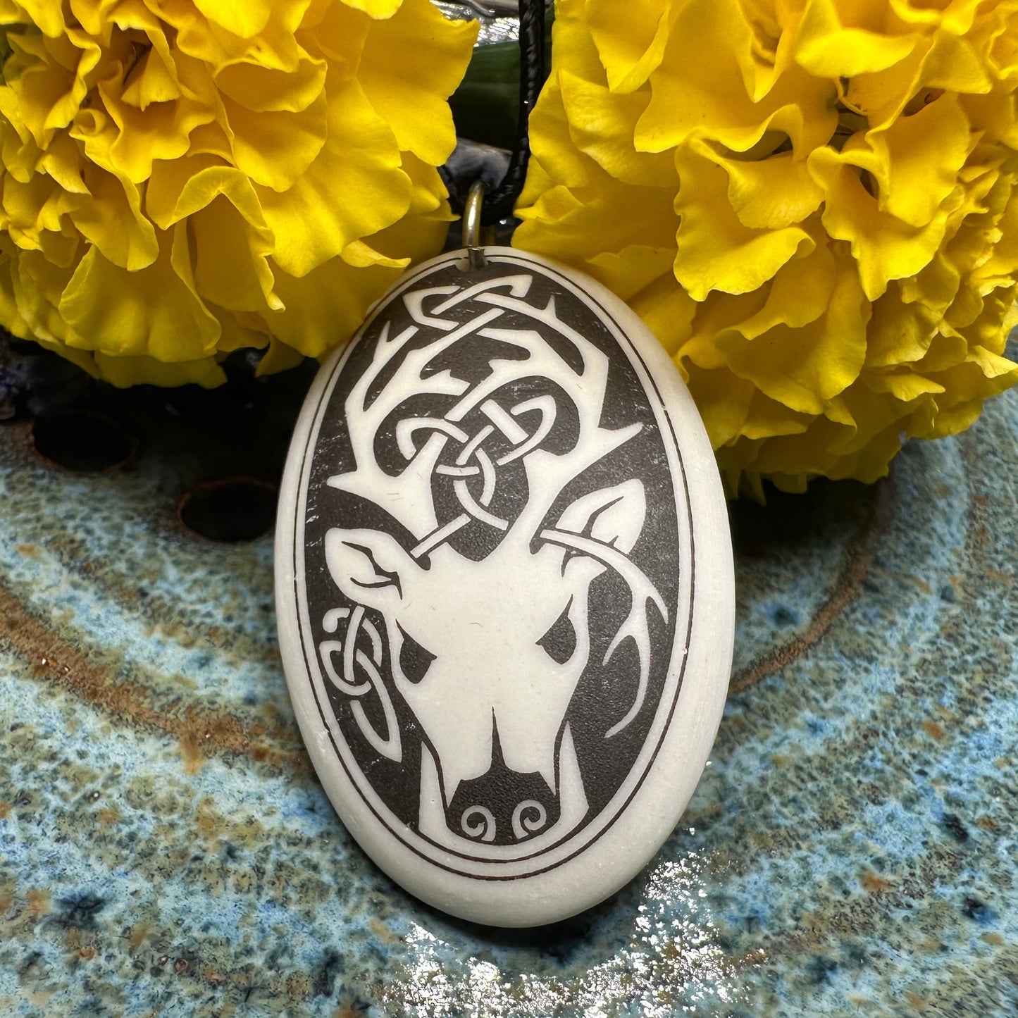 Highland Celtic Stag Necklace - Handmade in the U.S.A.