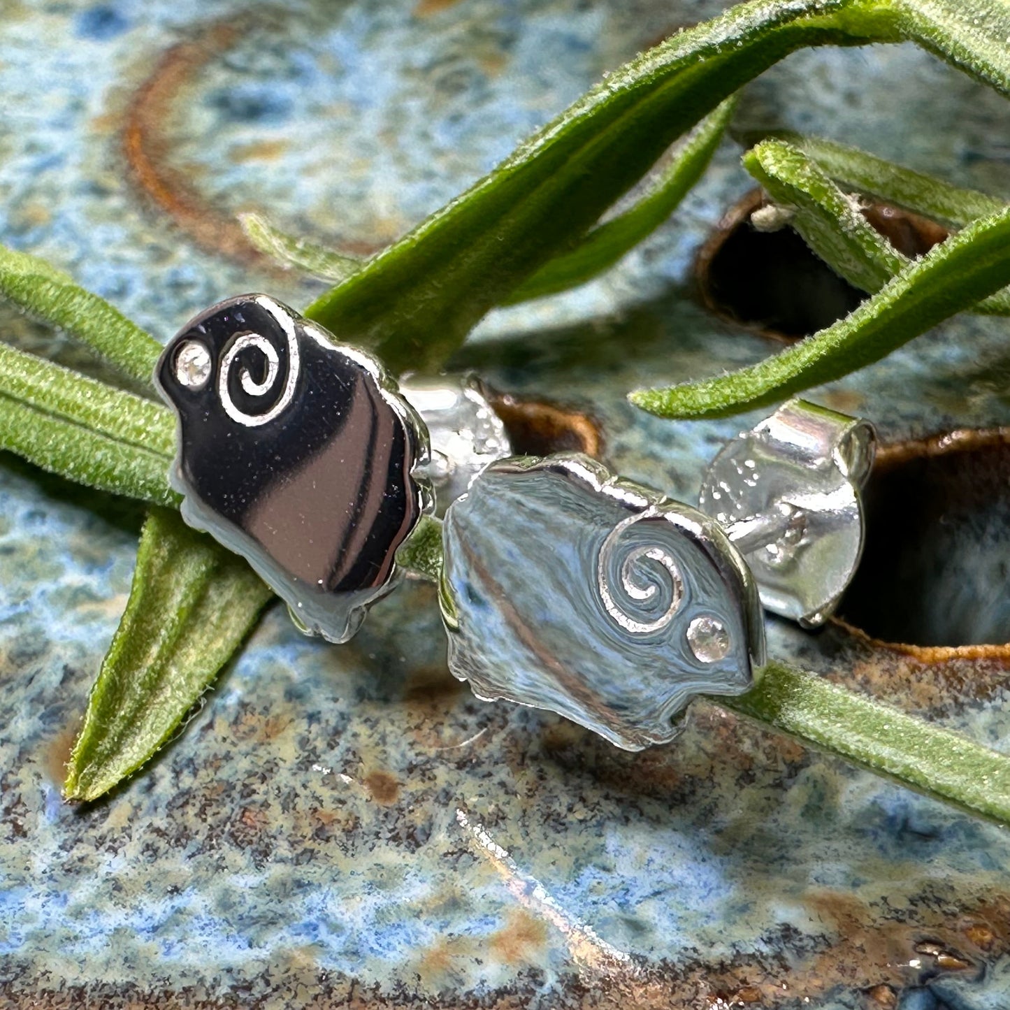 Dorset Sheep Post Earrings in Sterling Silver