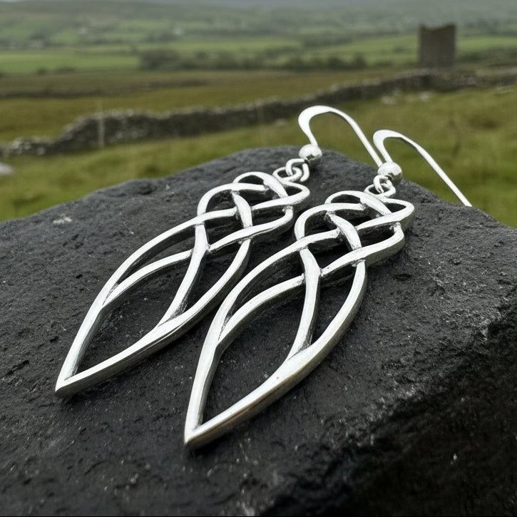 Ella Celtic Knot Earrings in Sterling Silver