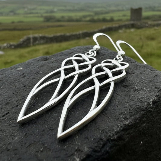 Ella Celtic Knot Earrings in Sterling Silver