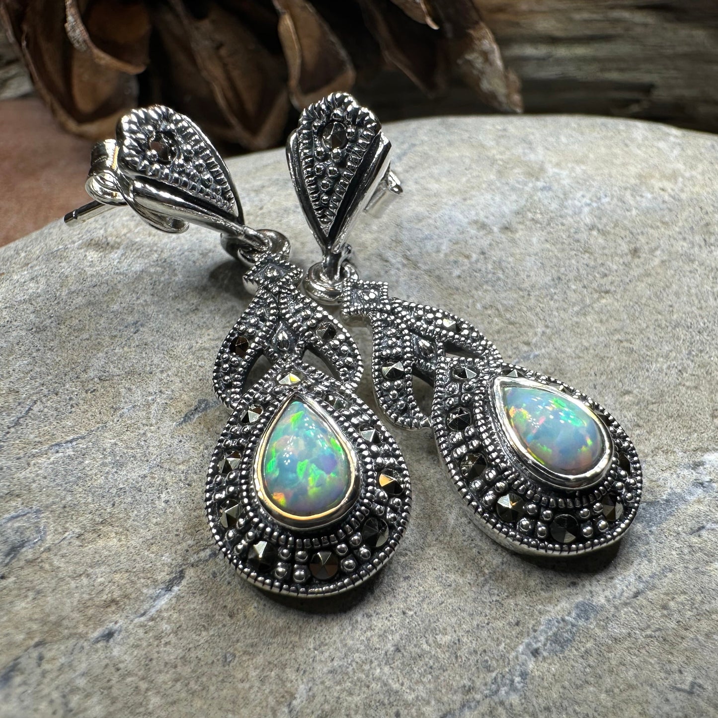 Celtic Twilight Opal Earrings — view 6