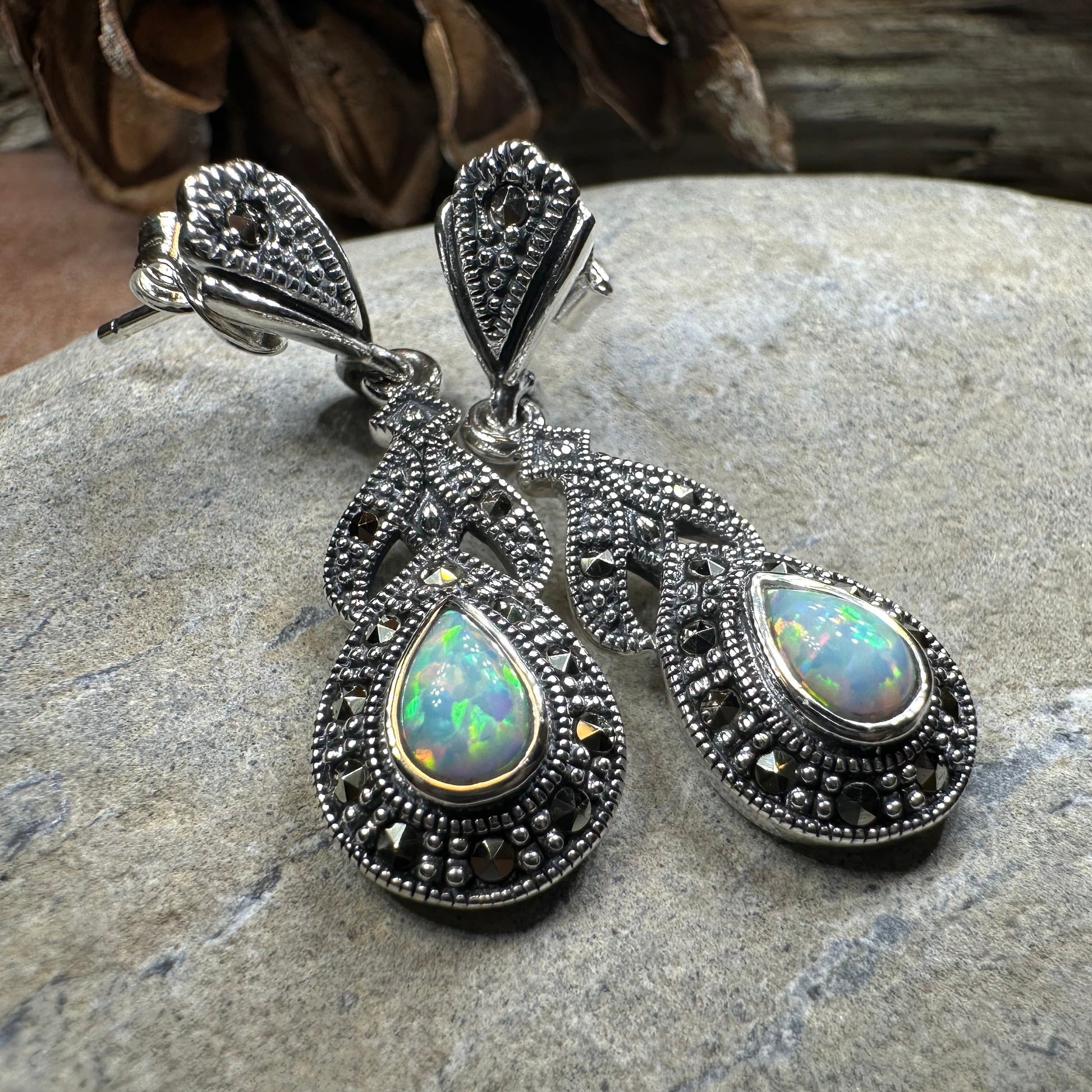 Celtic Twilight Opal Earrings — view 6