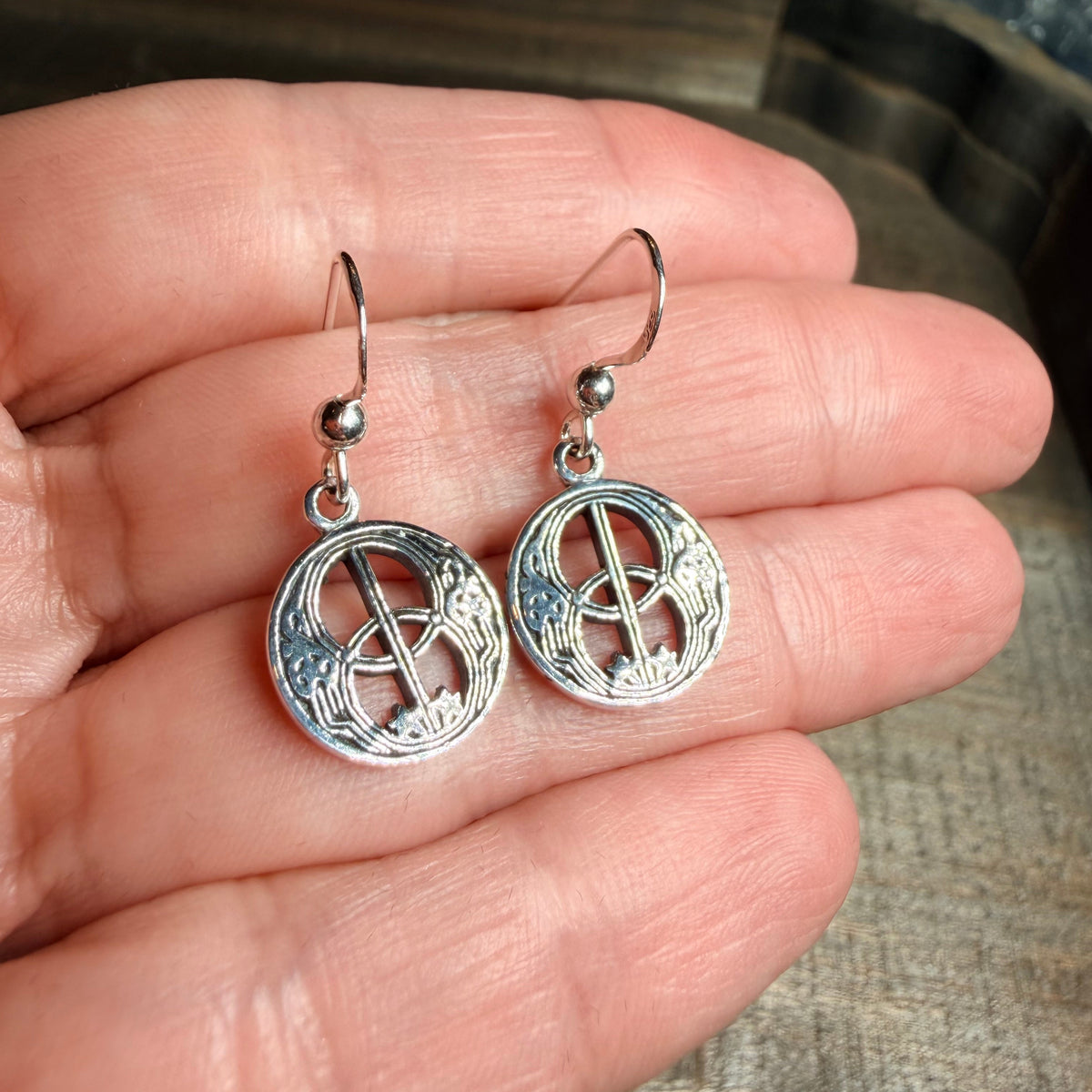Glastonbury Chalice Well Earrings in Sterling Silver