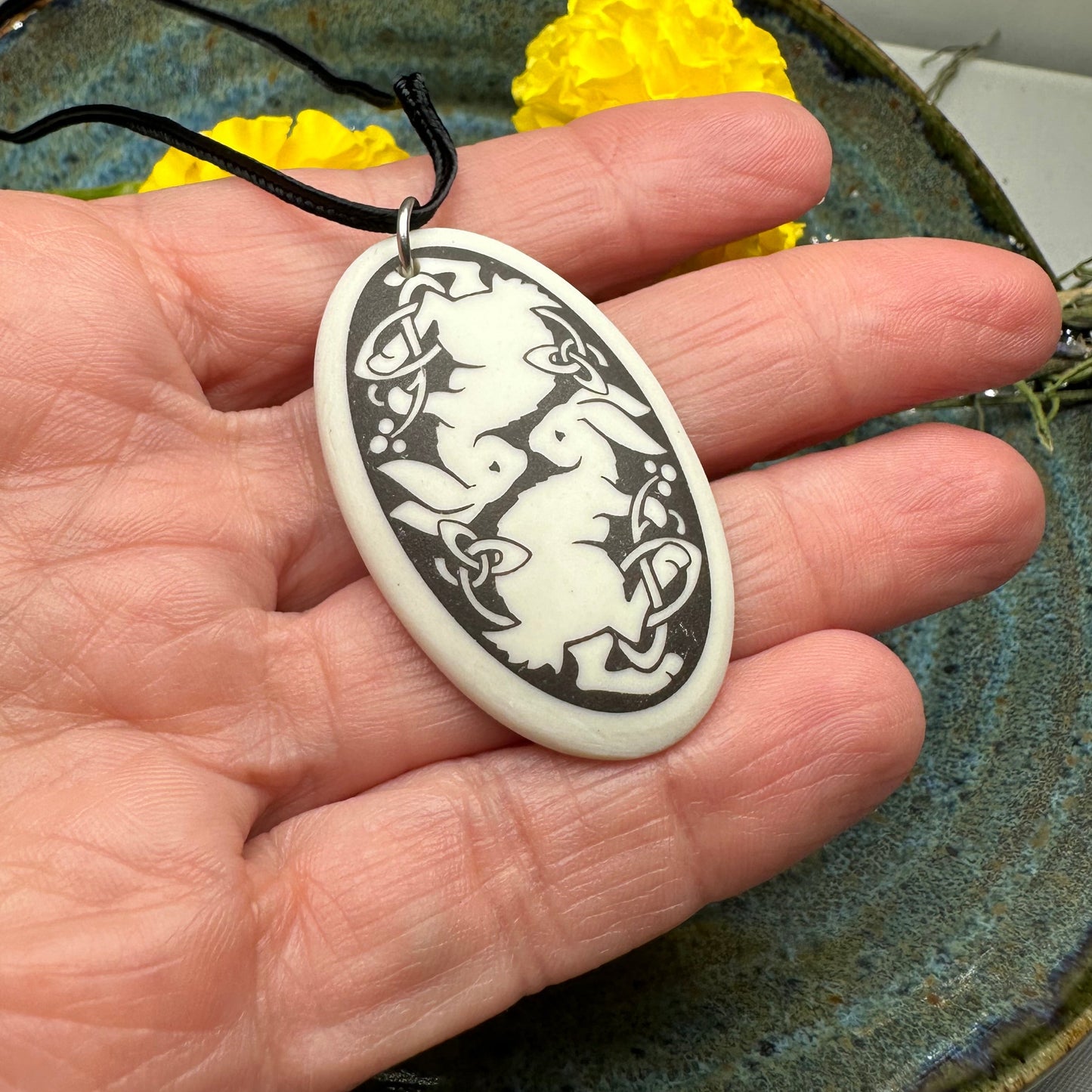 Artisan Celtic Rabbit Necklace - Handmade in the U.S.A.
