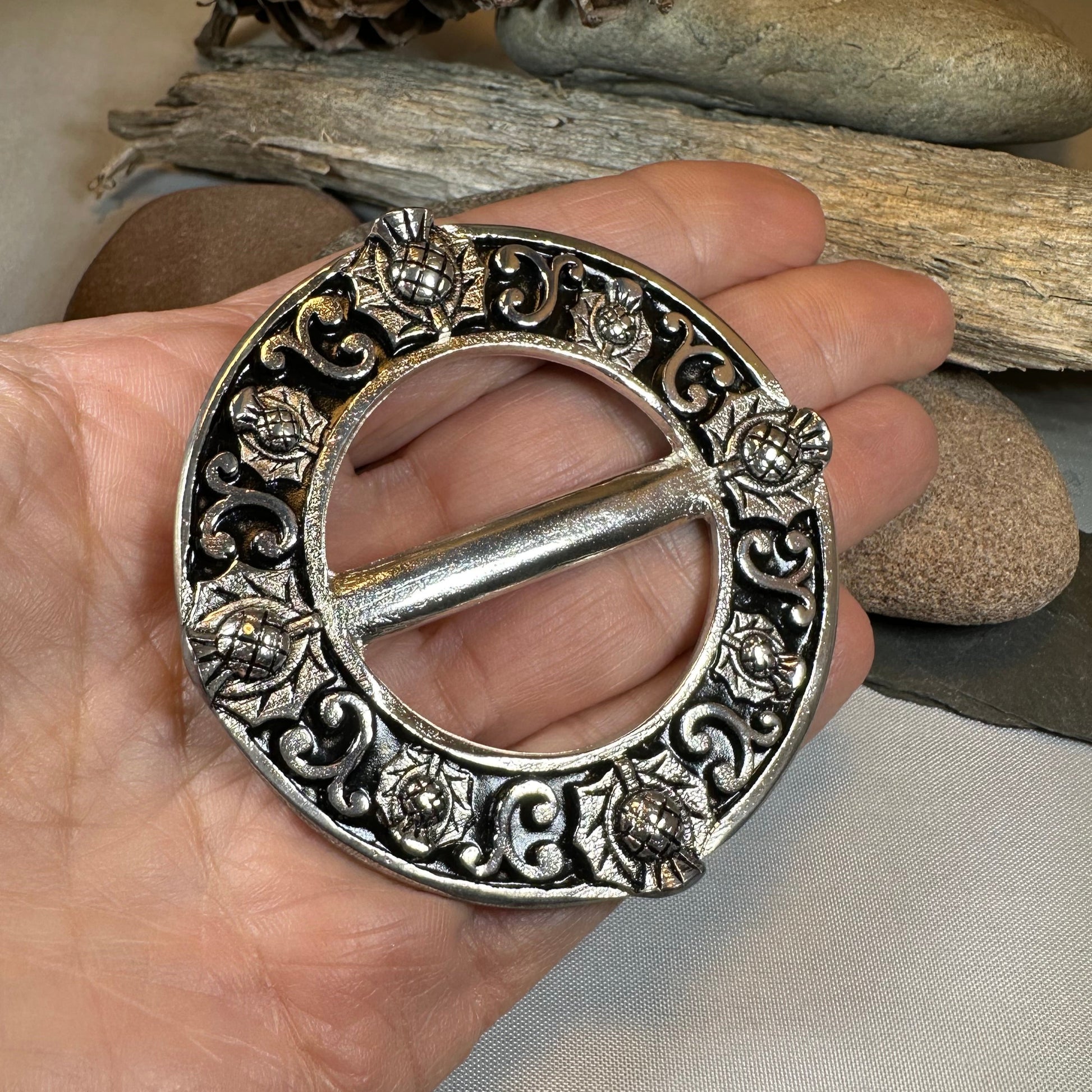 Scottish Thistle Scarf Ring — view 6