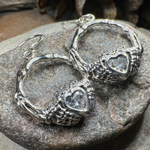 Load image into Gallery viewer, Gothic Claddagh Earrings
