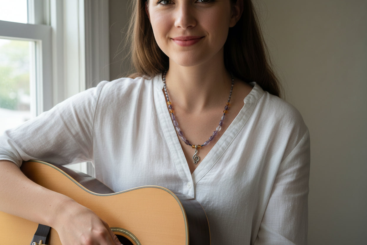 Ceol Music Note Necklace — view 3