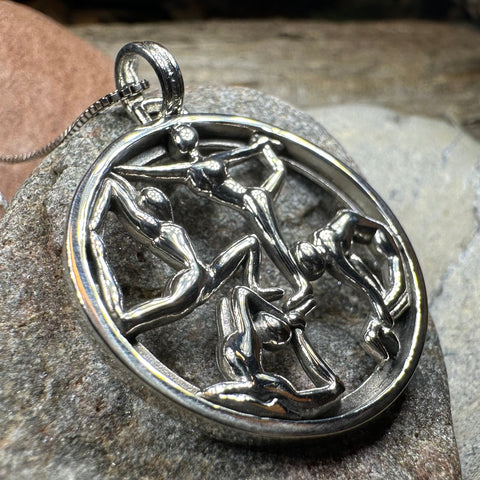Load image into Gallery viewer, Round Yoga Pose Necklace

