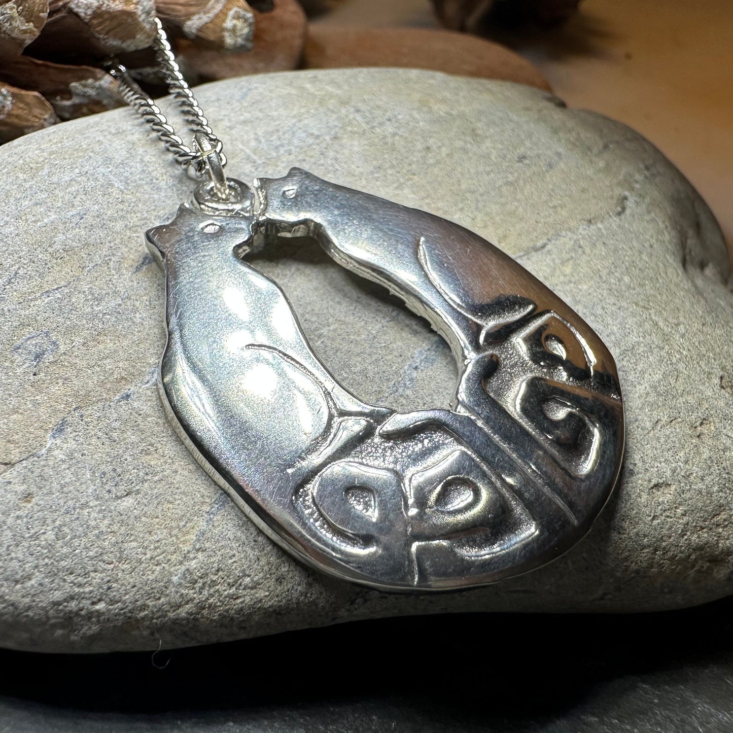 Celtic Cats Necklace - Handmade in Scotland — view 10