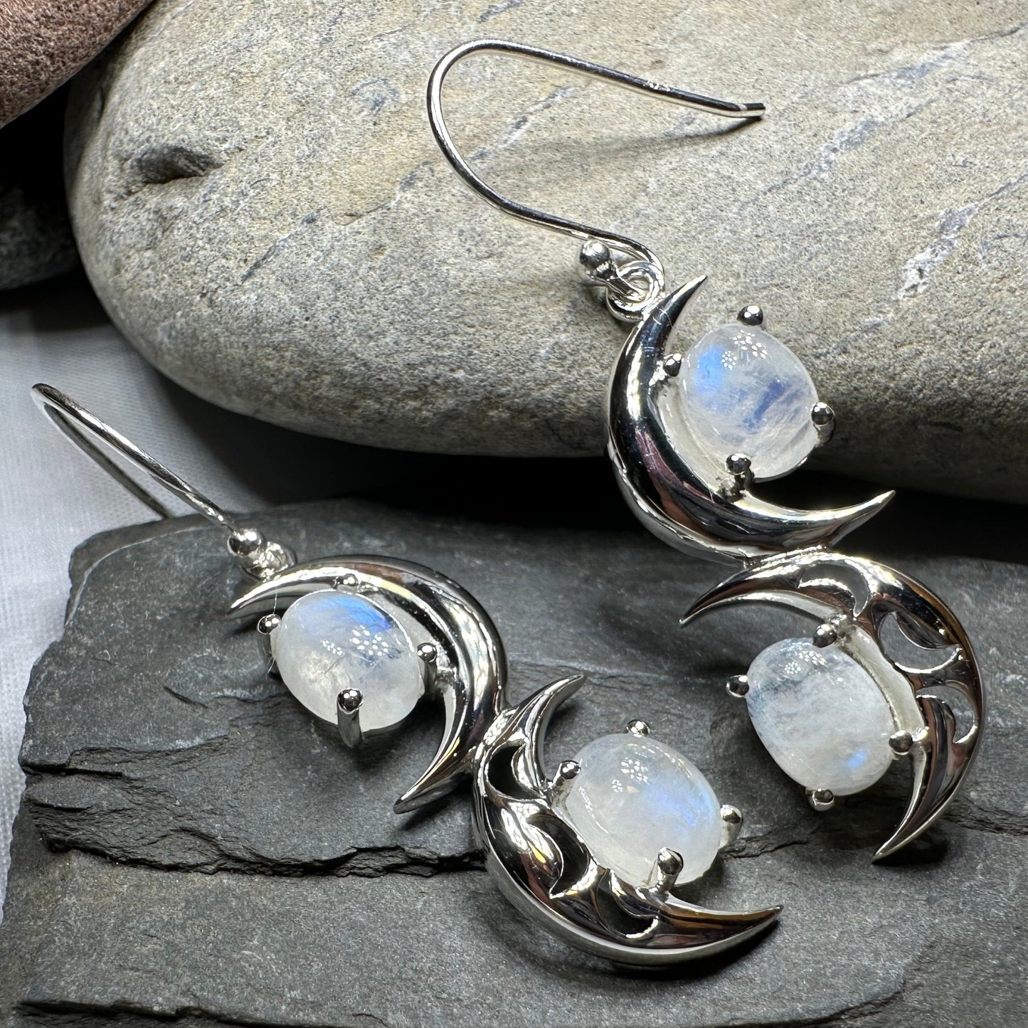 Mystic Dream Moonstone Earrings — view 3