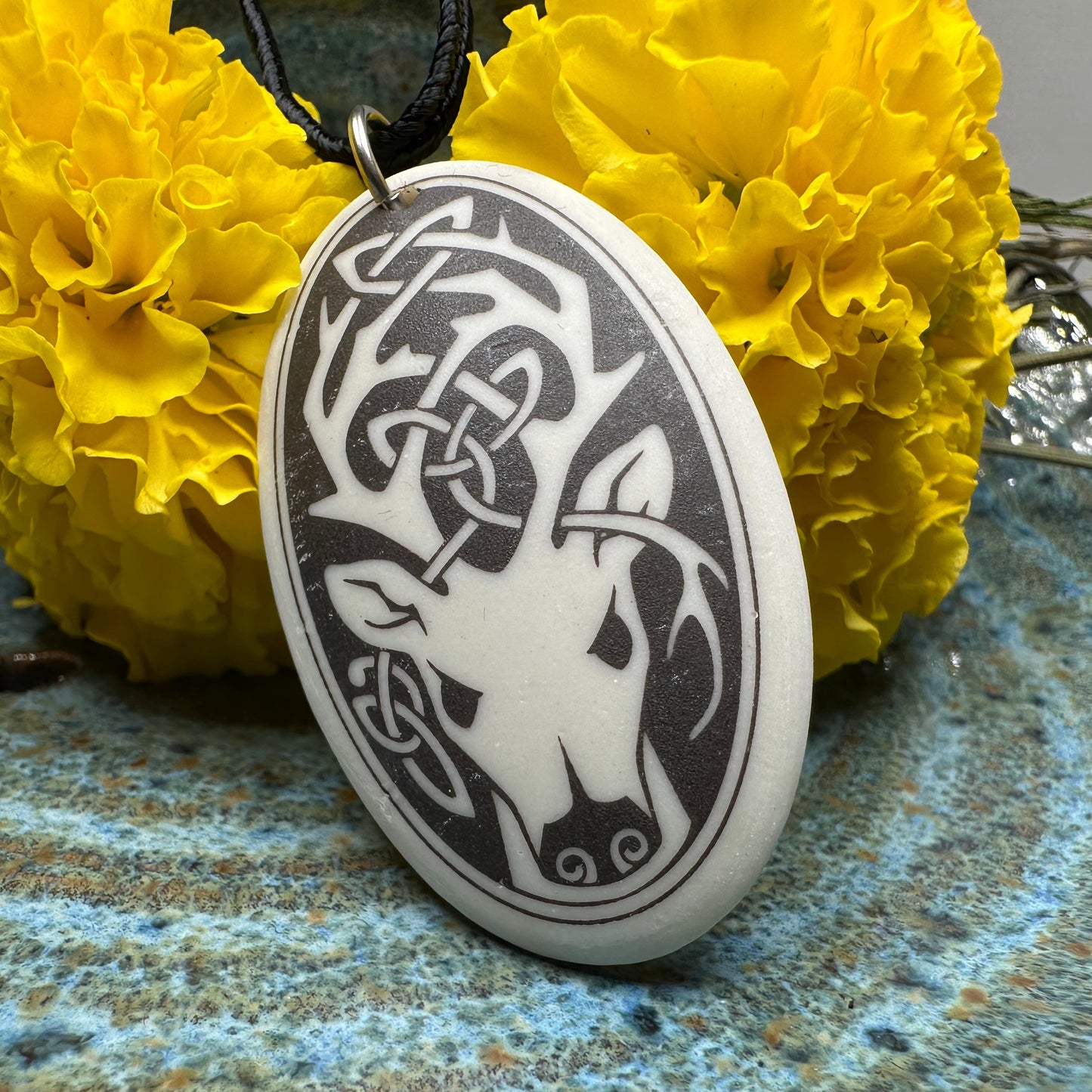 Highland Celtic Stag Necklace - Handmade in the U.S.A.
