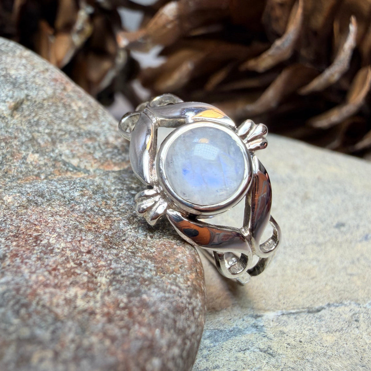 Morgan Moonstone Ring in Sterling Silver