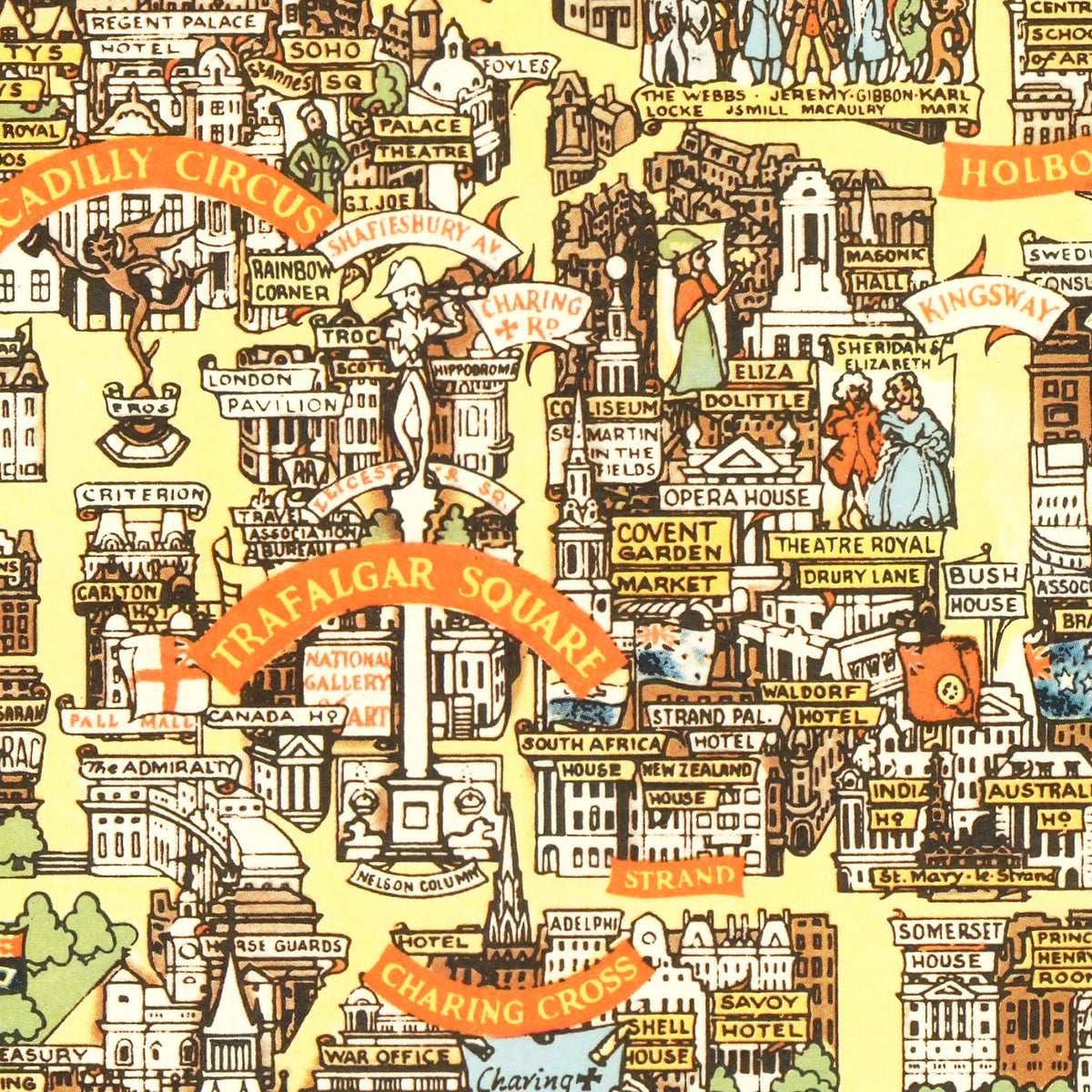 Vintage Map of London, England 1951 Wall Art