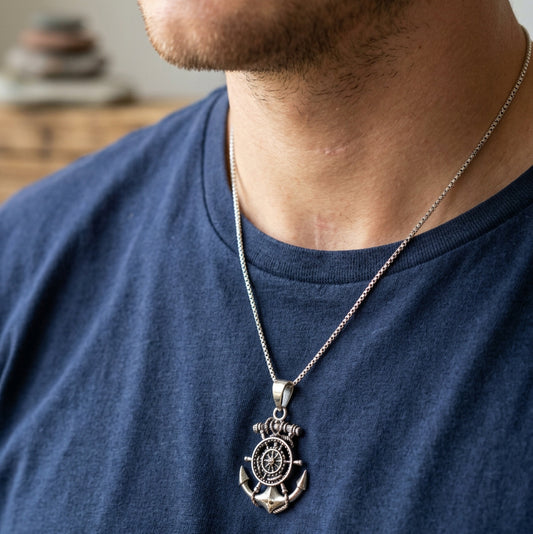 Hold Fast Anchor Necklace in Sterling Silver