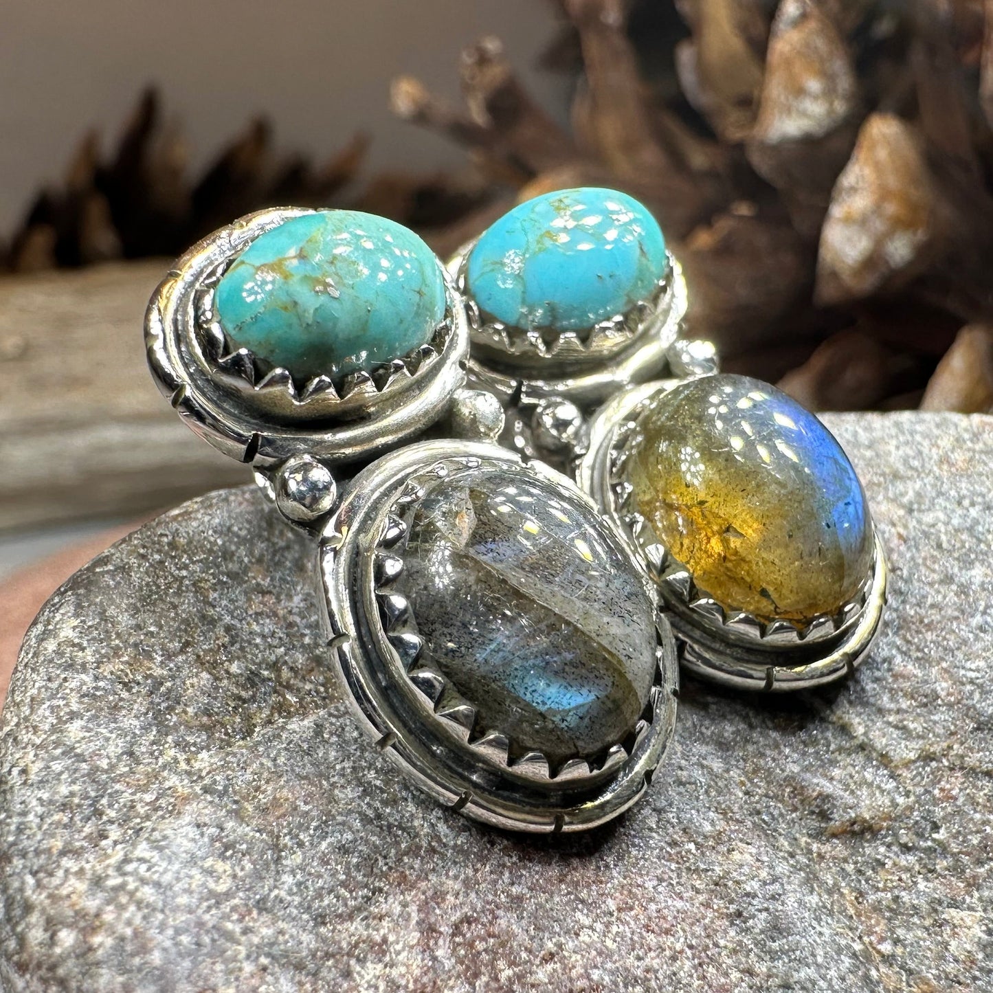 Desert Nights Post Earrings in Sterling Silver