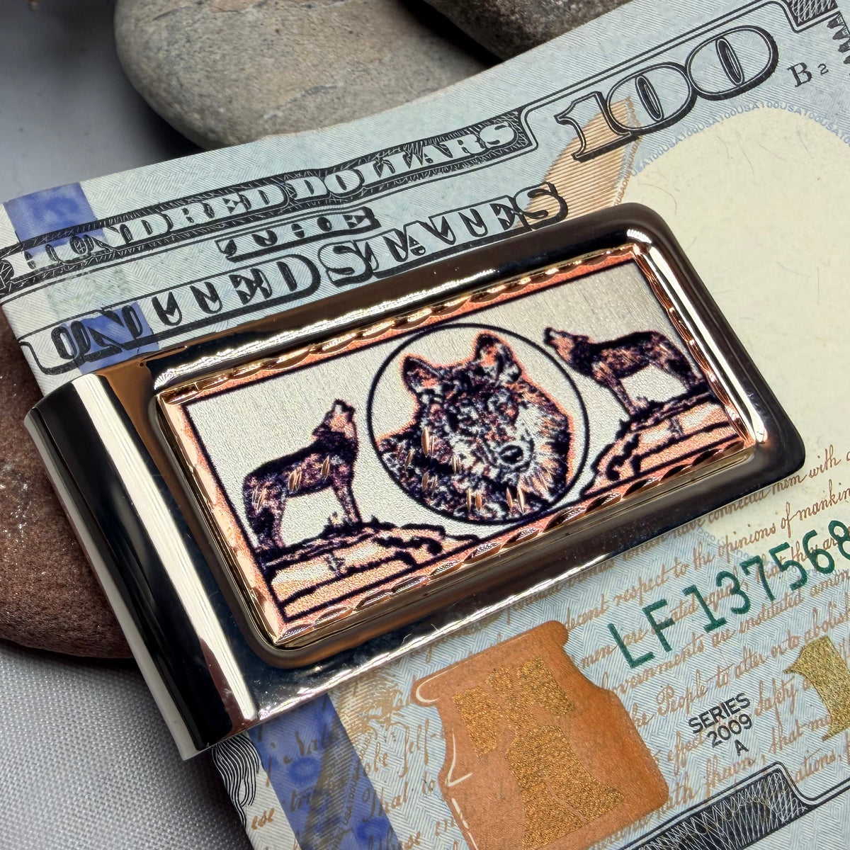 Wolf Pack Copper Money Clip - Handmade in the U.S.A.