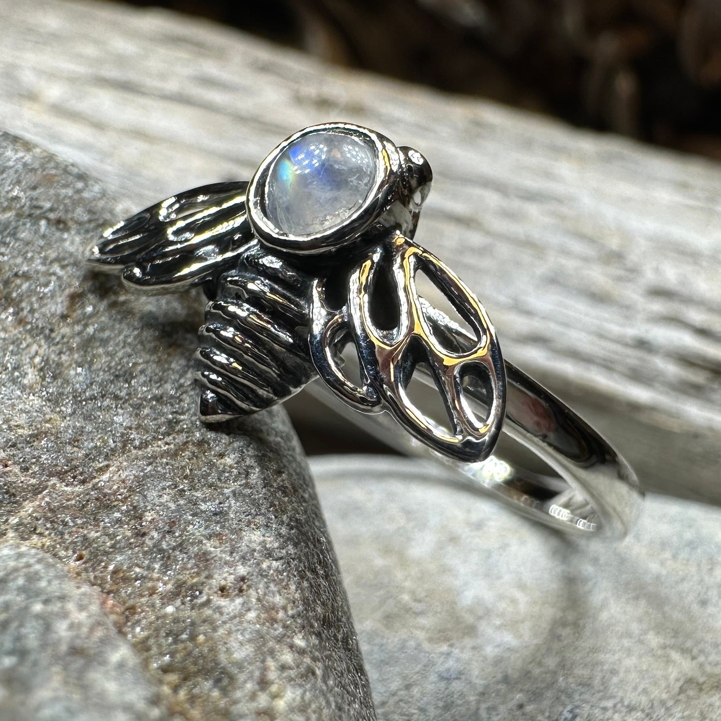 Tell the Bees Moonstone Ring