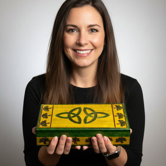 Celtic Trinity Knot Keepsake Box - Handmade Wooden Box