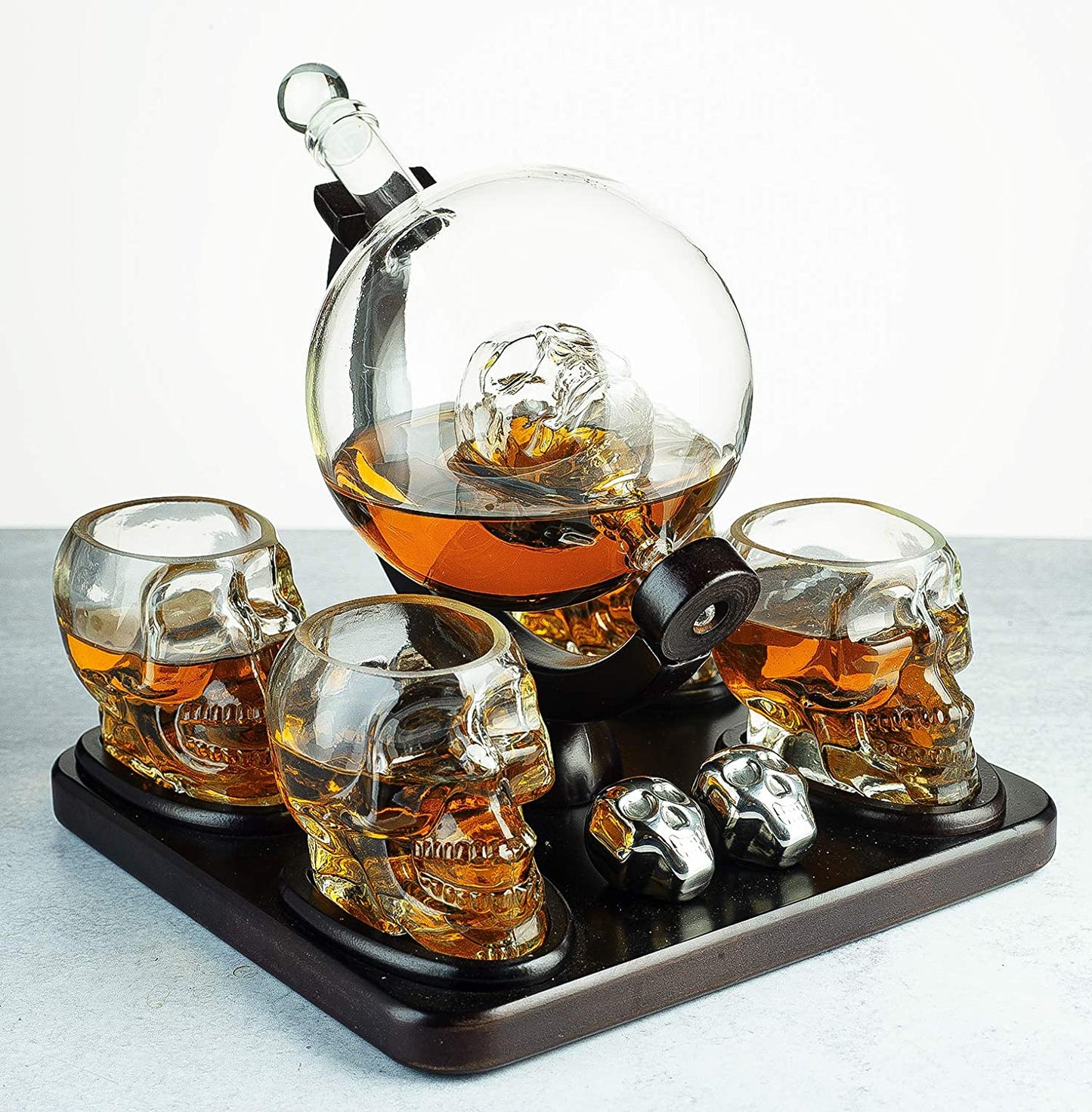 Large Skull Face Decanter Premium Barware Gift