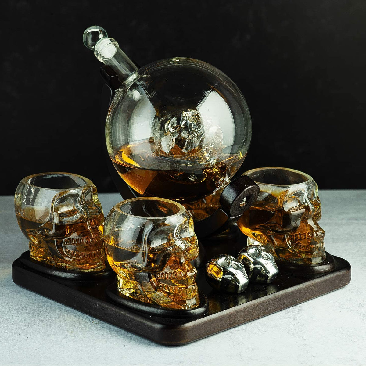 Large Skull Face Decanter Premium Barware Gift