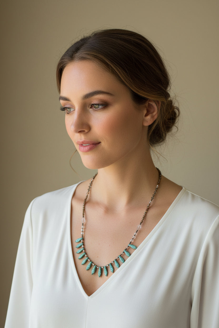 Irish Summer Crystal Necklace — view 2