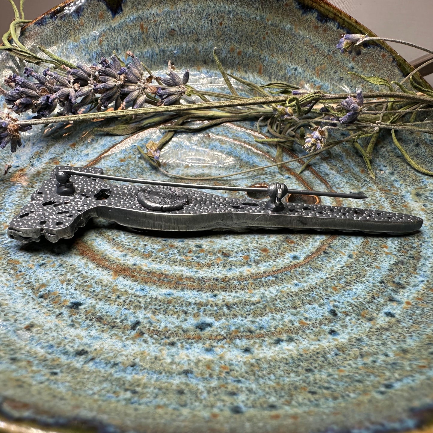 Celtic Dragon Crystal Kilt Pin - Handmade in Scotland