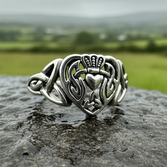 True Love Irish Claddagh Ring in Sterling Silver