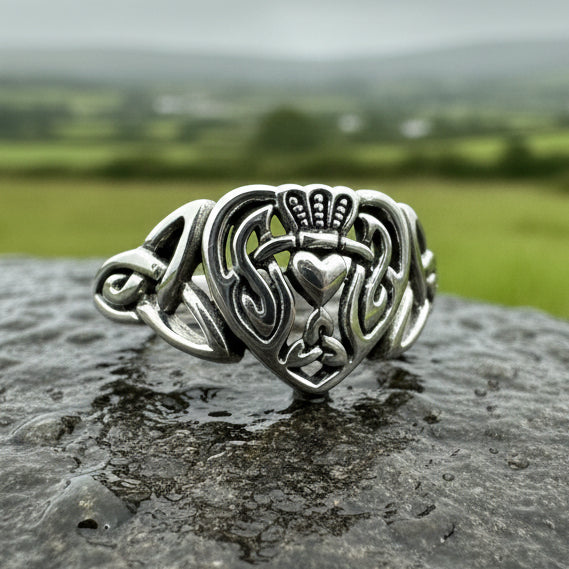 True Love Irish Claddagh Ring in Sterling Silver