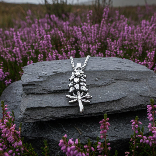 Highland Scottish Heather Necklace in Sterling Silver — view 8