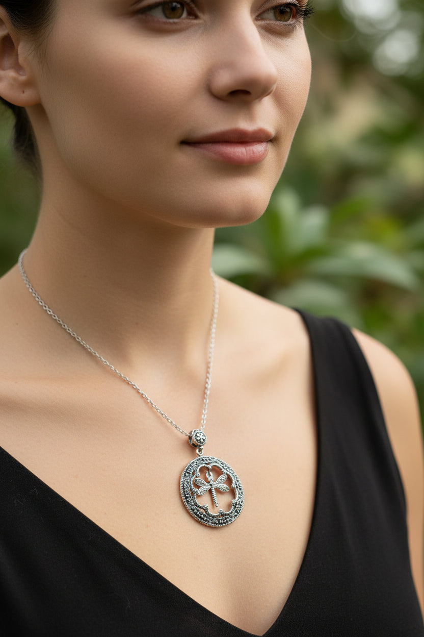 Cheerful Dragonfly Necklace for Women — view 7