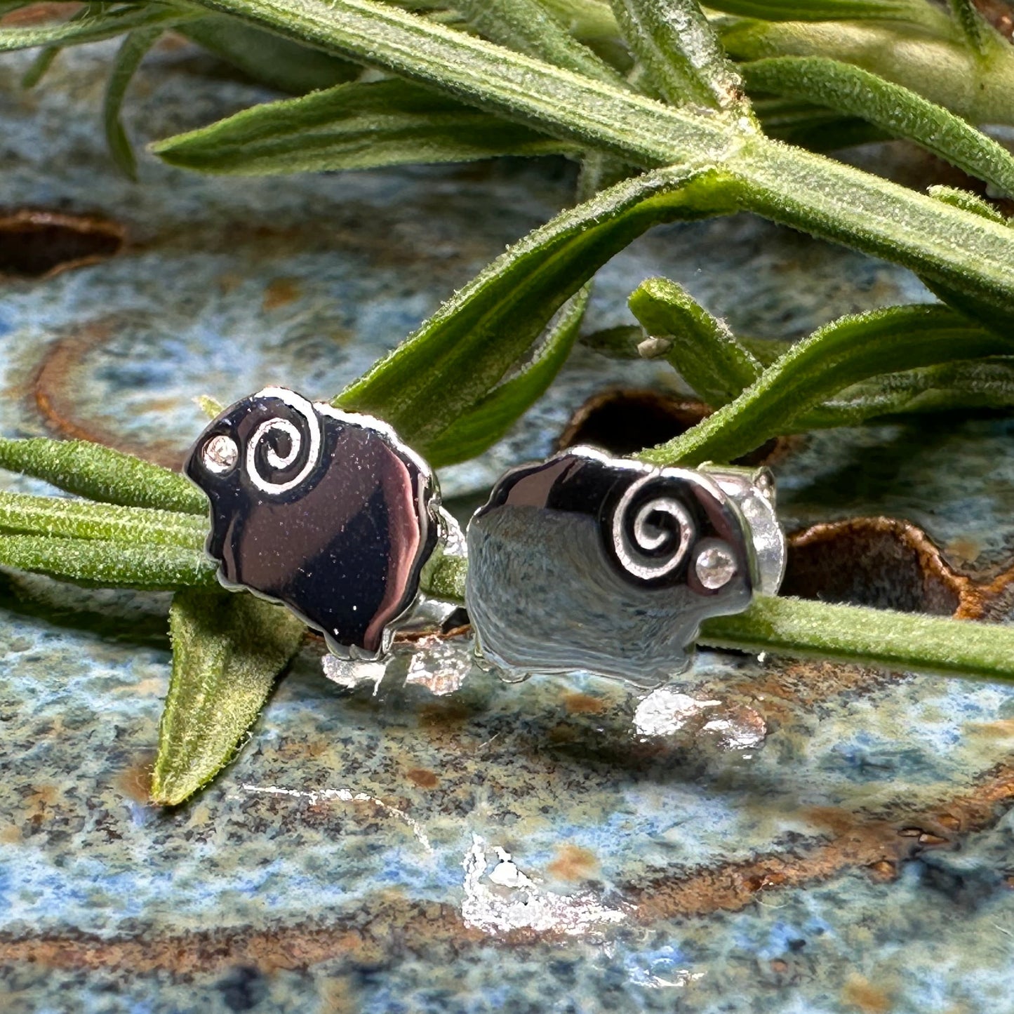 Dorset Sheep Post Earrings in Sterling Silver