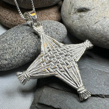 Load image into Gallery viewer, Artisan Irish St. Brigid&#39;s Cross Necklace
