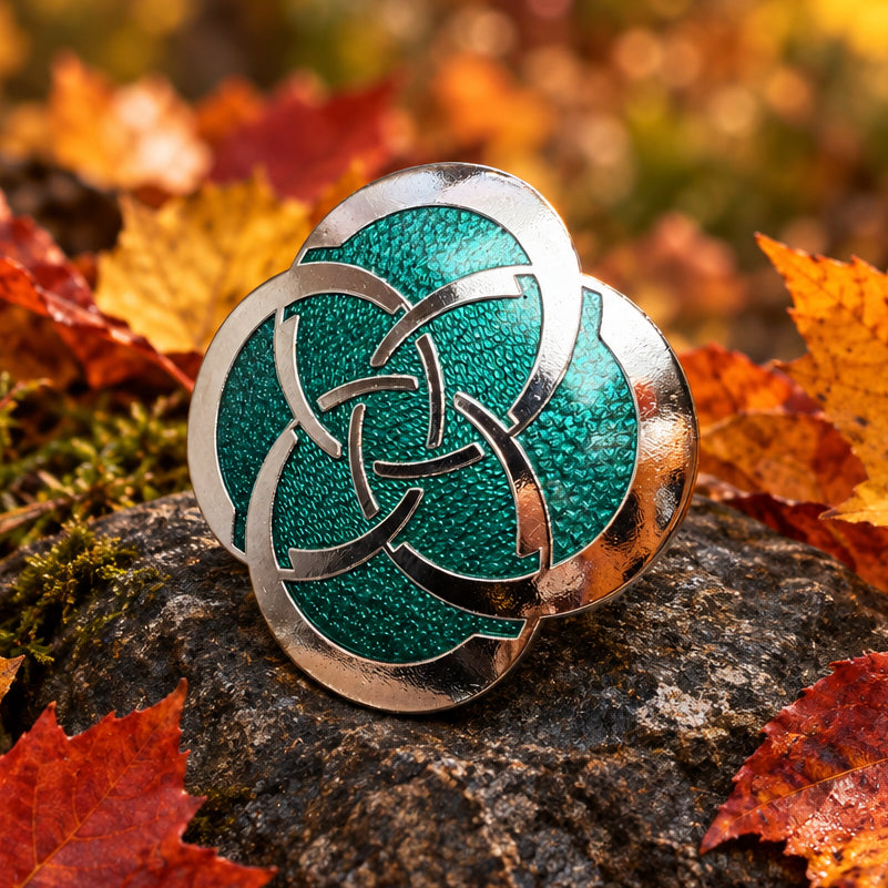 Enamel Celtic Dara Knot Scarf Ring