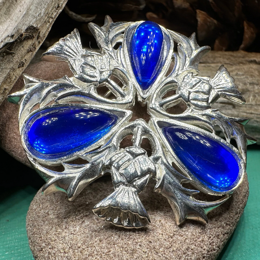 Madison Celtic Thistle Brooch - Handmade in Scotland — view 8