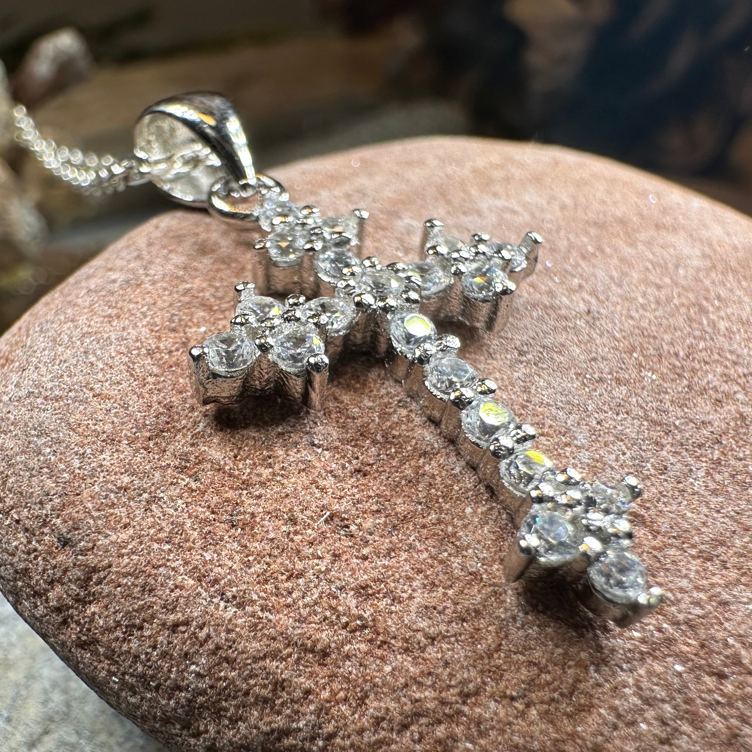 Cathedral Celtic Cross Necklace - Silver – Celtic Crystal Design