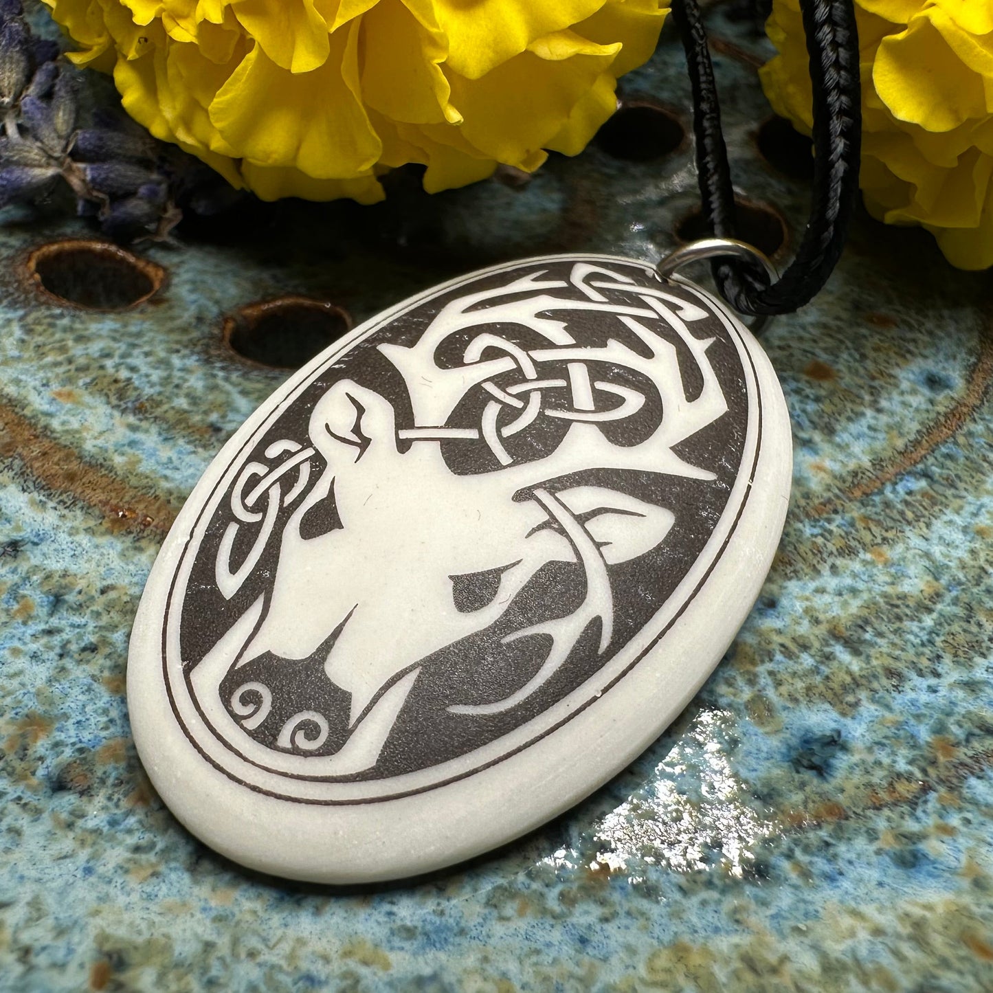 Highland Celtic Stag Necklace - Handmade in the U.S.A.
