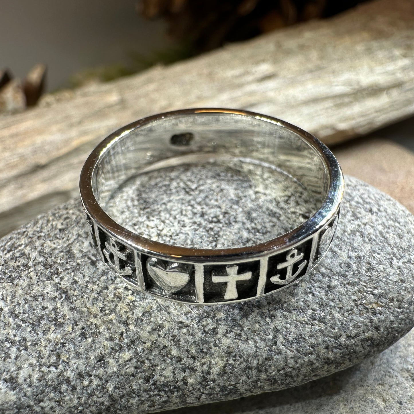 Faith, Hope & Love Cross Ring