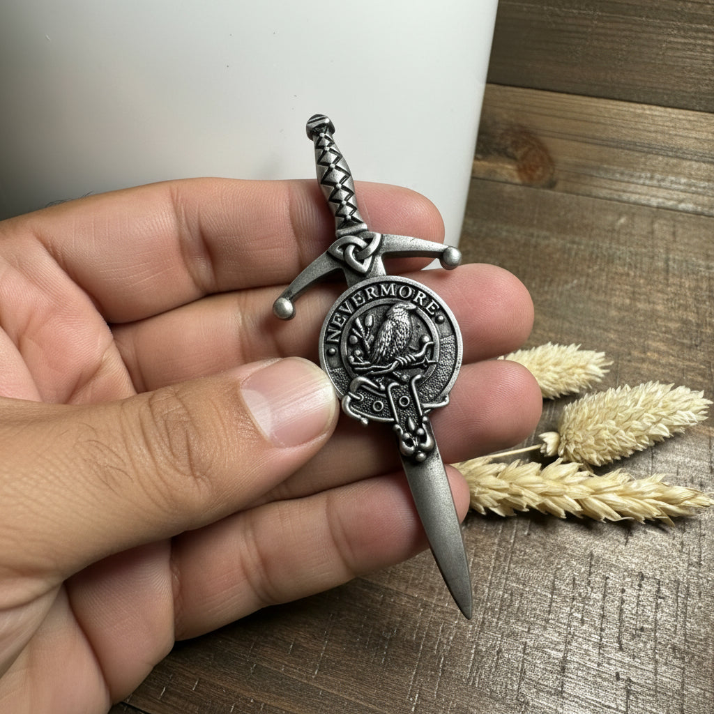Nevermore "The Raven" Kilt Pin - Handmade in Scotland