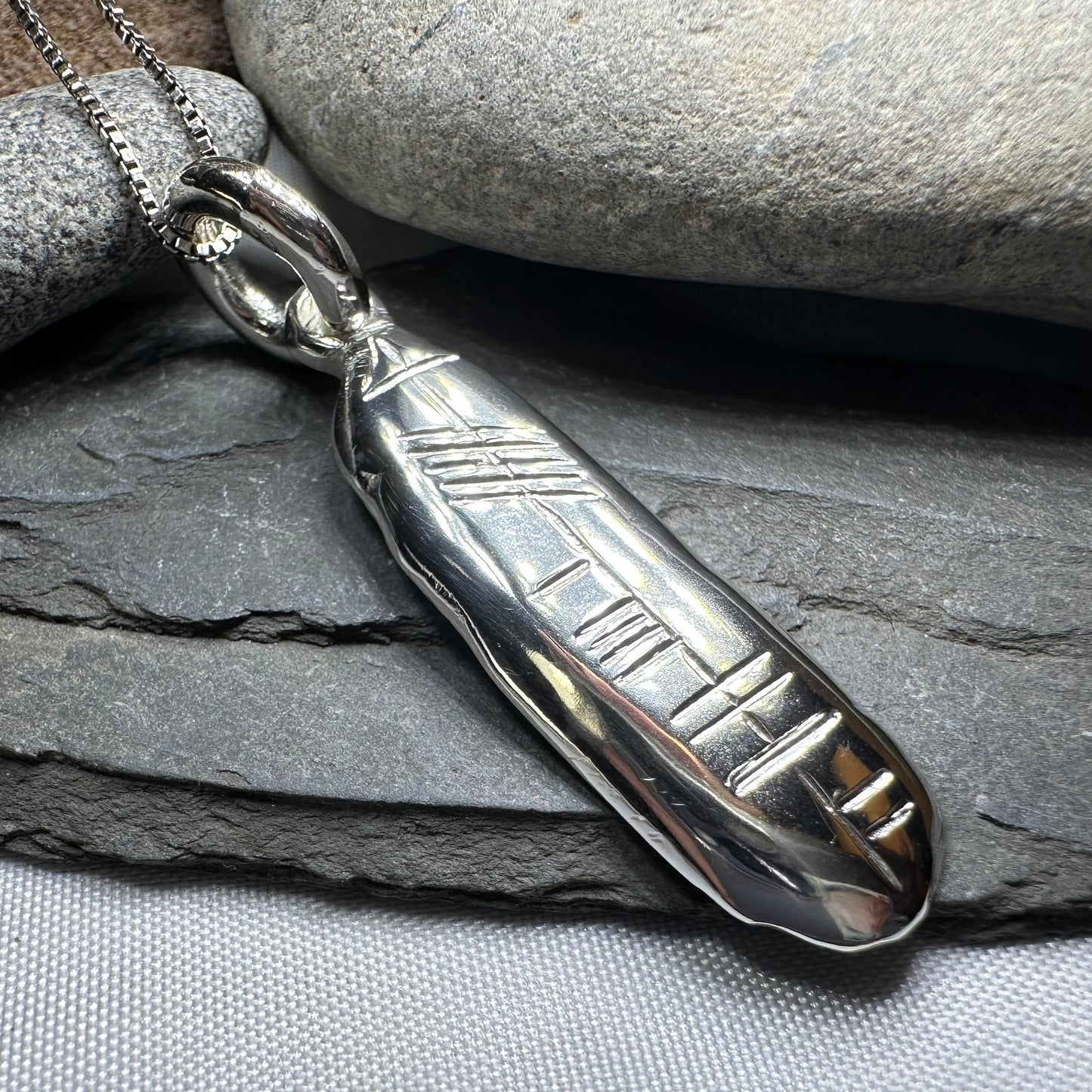 Gaelic Warrior Ogham Necklace - Made in Ireland