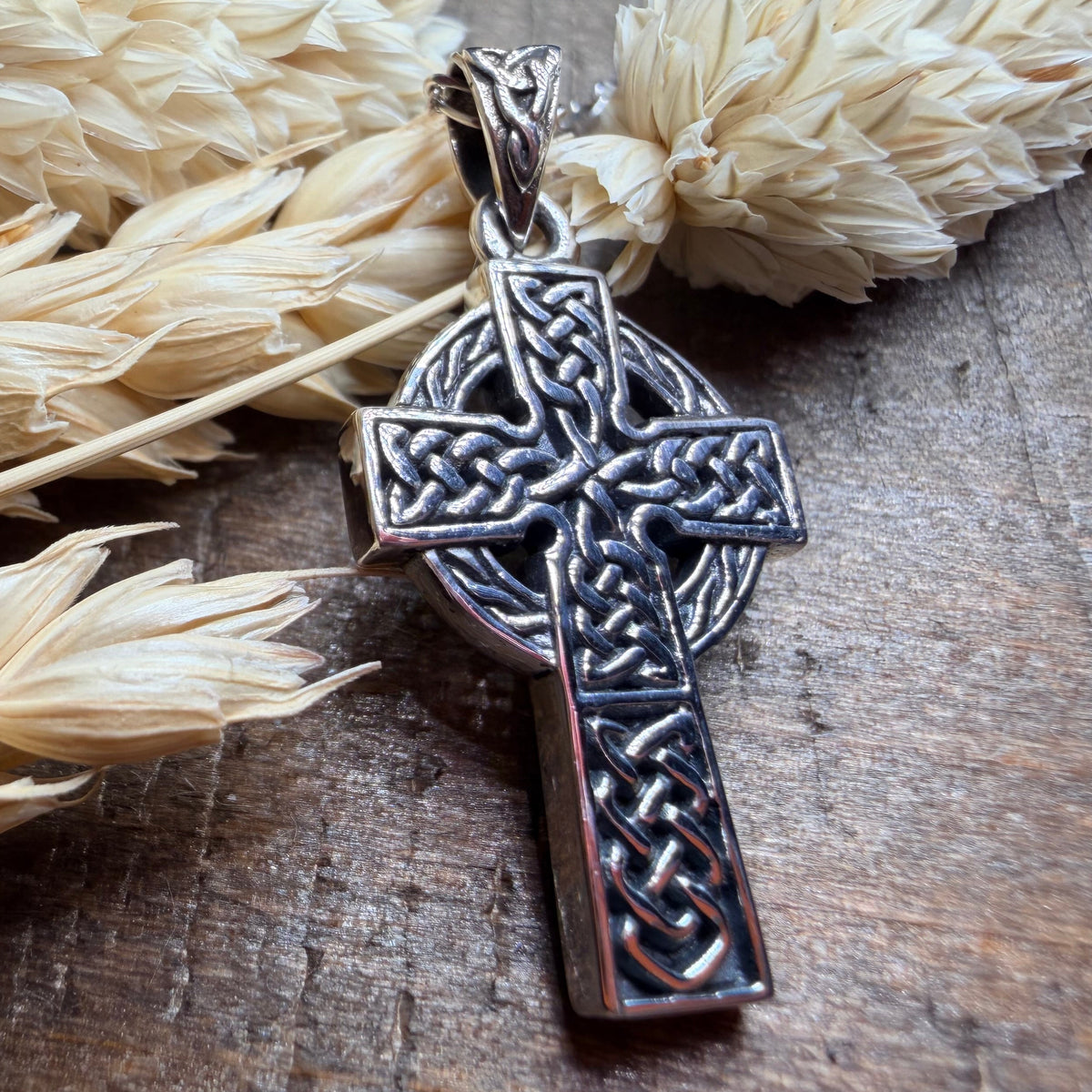 Chay Celtic Cross Necklace in Sterling Silver