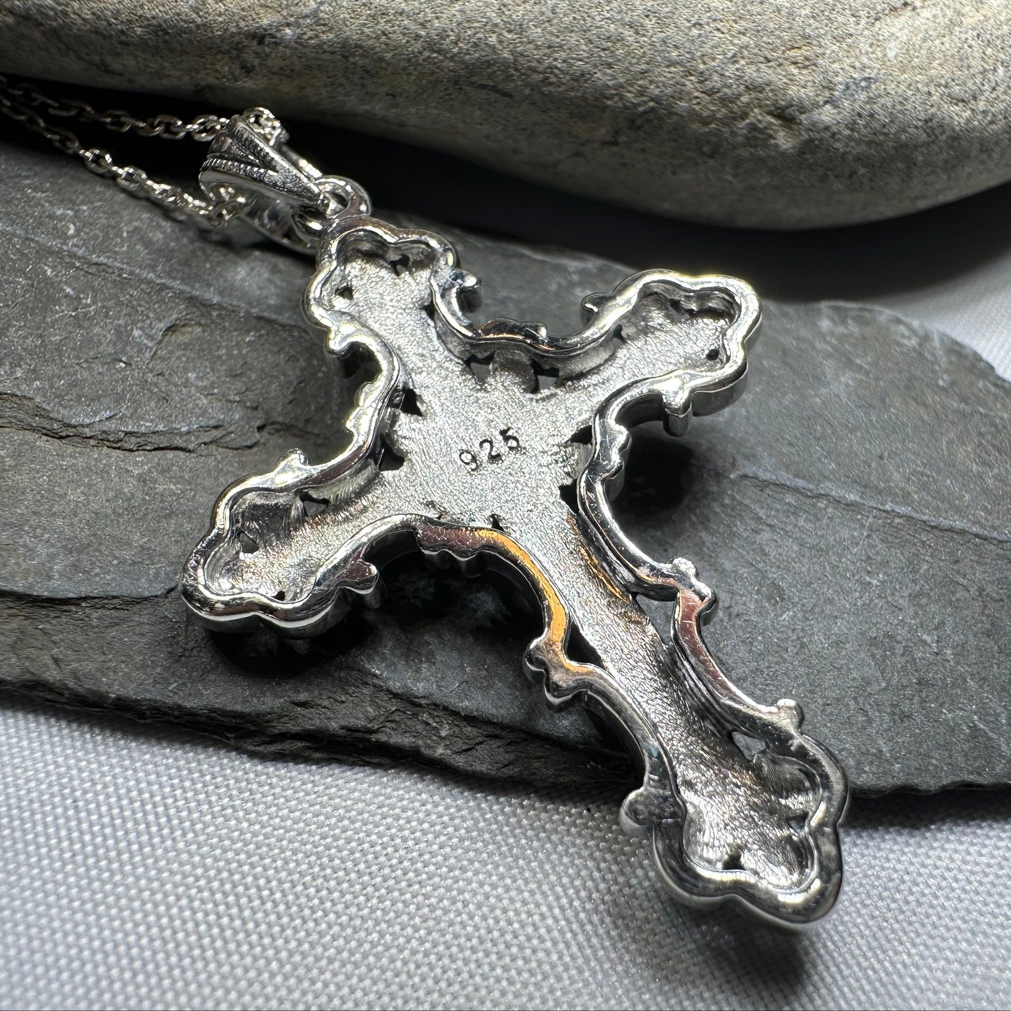 Jehanne Marcasite Cross Necklace — view 4