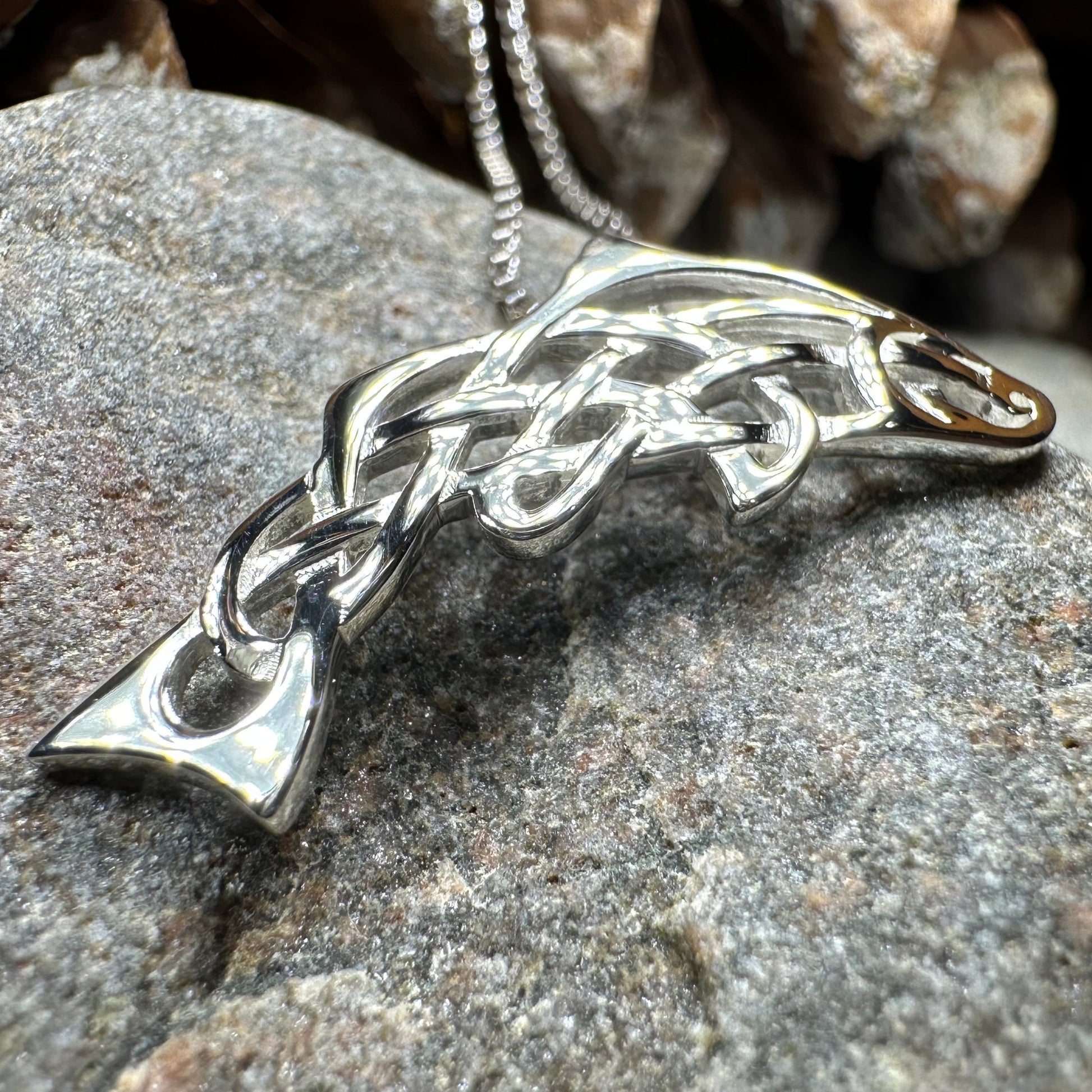 Celtic Salmon of Knowledge Necklace — view 11