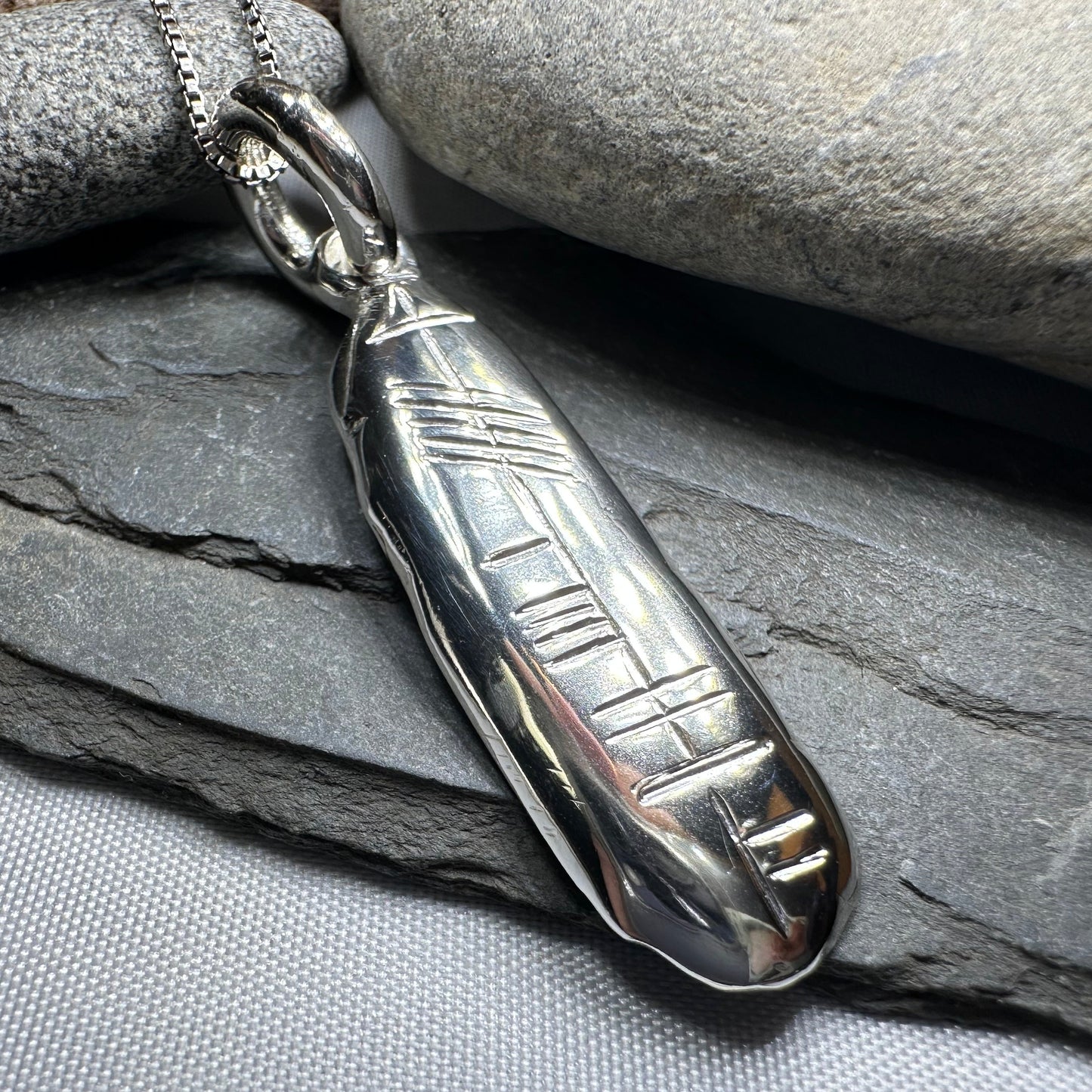 Gaelic Warrior Ogham Necklace - Made in Ireland