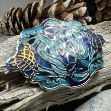 Load image into Gallery viewer, Celtic Dragon Enamel Brooch

