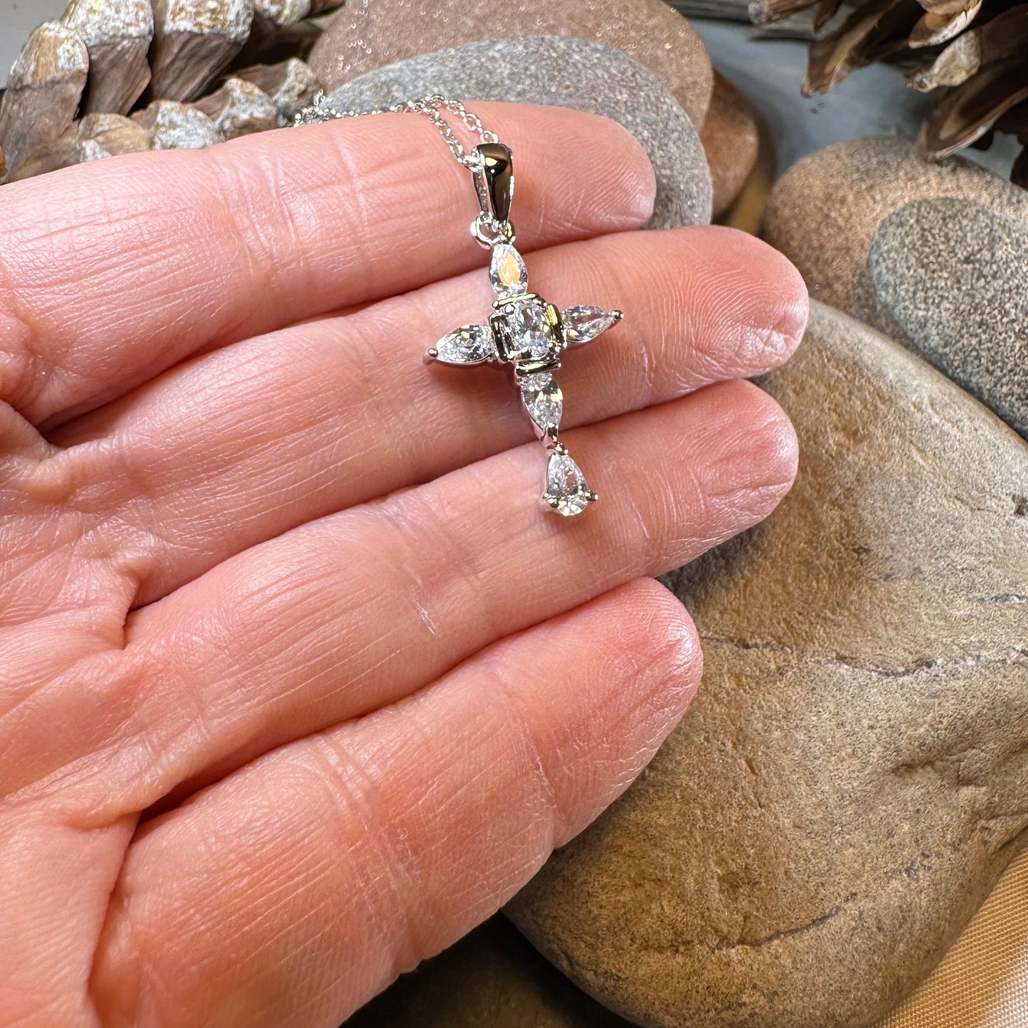 Clarice Celtic Cross Necklace — view 6