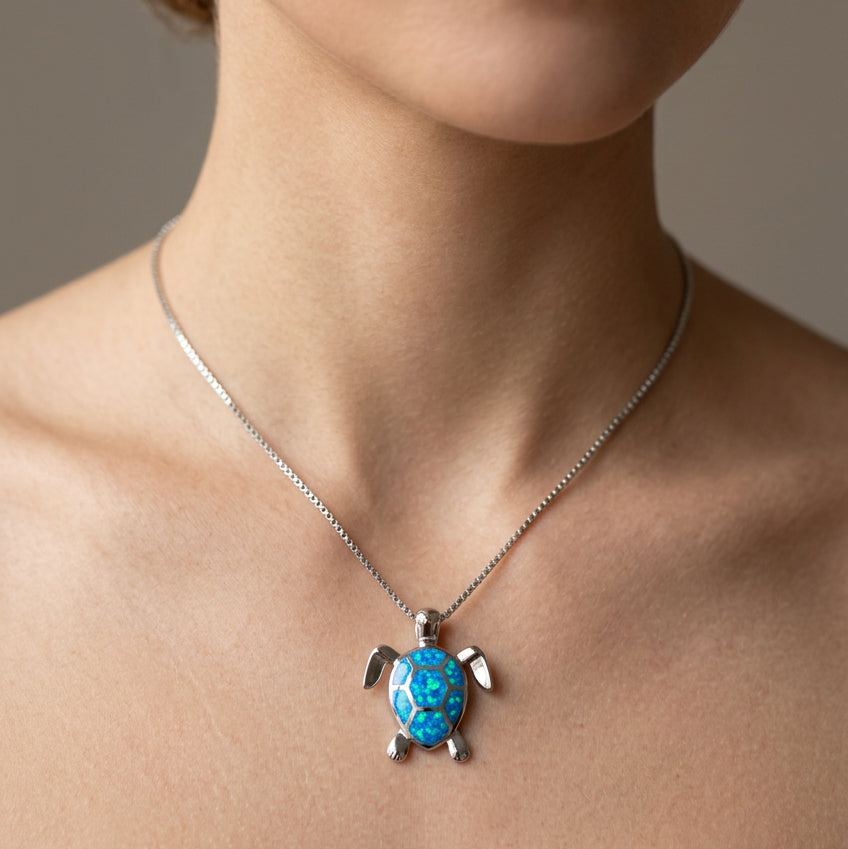 Sarilla Turtle Necklace in Sterling Silver