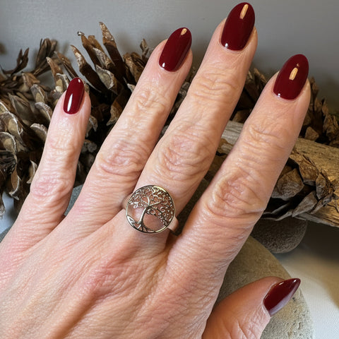 Load image into Gallery viewer, Rose Tree of Life Ring
