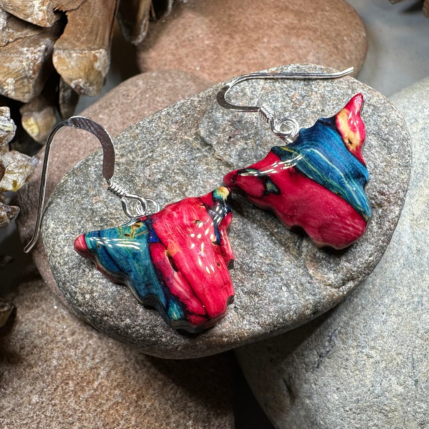 Heathergems Scottish Highland Cow Dangle Earrings - Handmade in Scotland