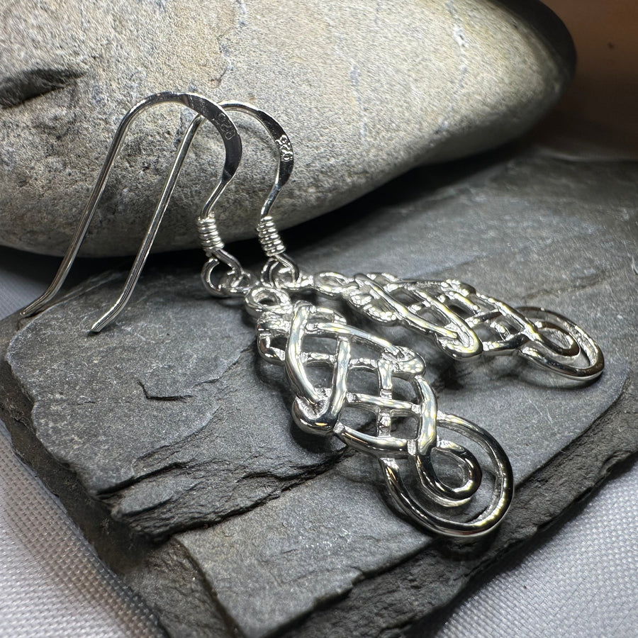 Iorna Celtic Knot Earrings in Sterling Silver