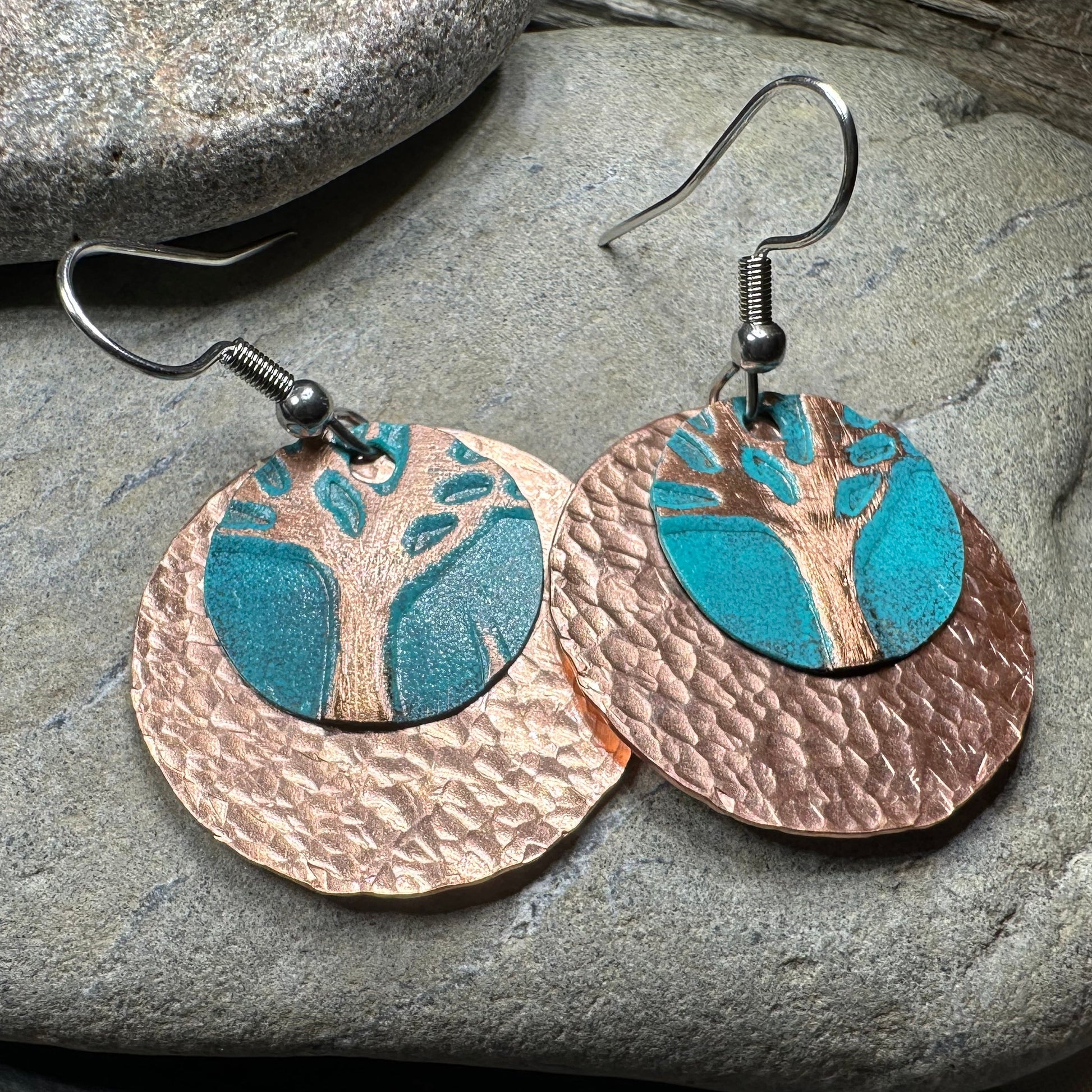 Daydream Tree of Life Copper Earrings — view 3
